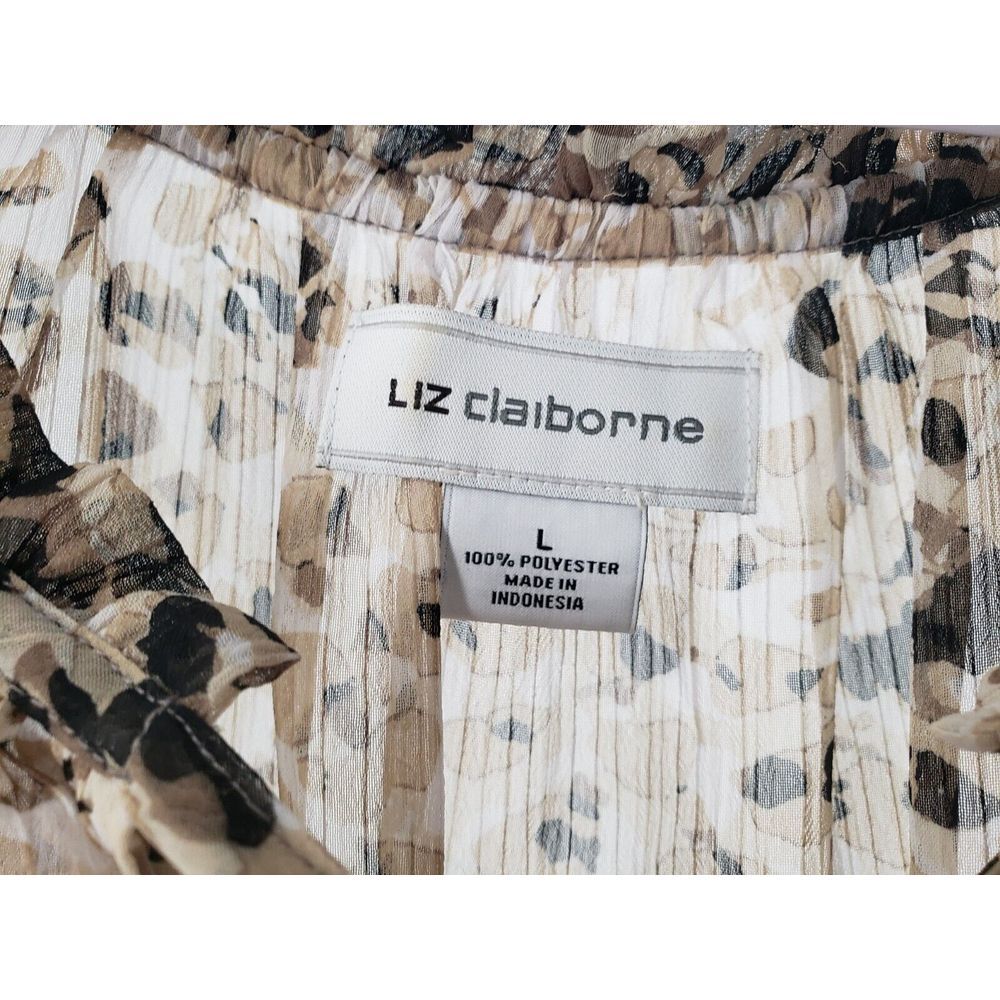 Liz Claiborne Animal Cheetah Print Tank‎ Top Sleeveless Lightweight Size L - Picture 3 of 7